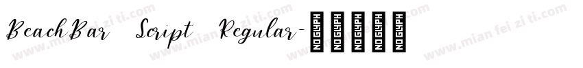BeachBar Script Regular字体转换